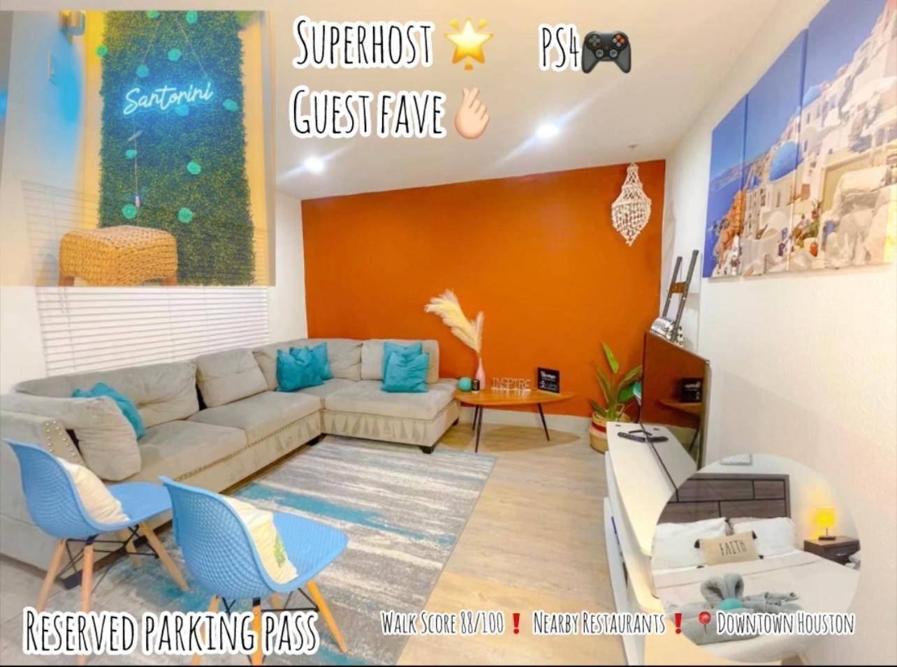 Modern Santorini Suite Houston Nrg Tmc Luxurious Walkable Kültér fotó